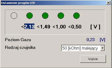 Rysunek 6 Widok centralki LED Na centralce znajduje się przycisk do zmiany rodzaju paliwa.