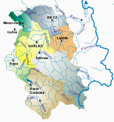 Rys.1. Mapa poglądowa powiatu gorlickiego* *źródło: http://www.wisloka.tarnow.pl/wwwmapa/powiaty/gorlicki.htm 2.