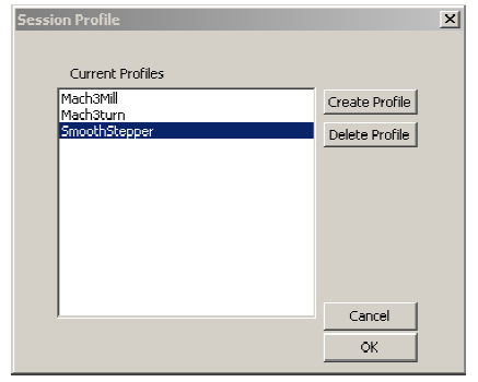 Zaznacz nowy profil (tu: SmoothStepper) i kliknij OK. Teraz Mach3 załaduje nowy profil.