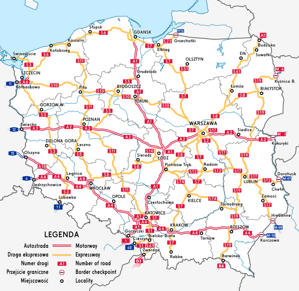 Ewa KĘPKA 87 Rys. 5. Planowany docelowy układ dróg w Polsce Źródło: www. gddia.gov.