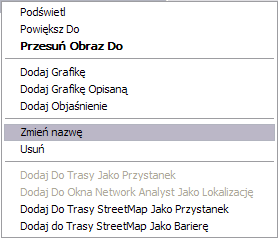 Rys. 2. Menu kontekstowe narzędzia Znajdź 17. Przejdź do menu rozwijanego Widok następnie Zakładki Utwórz. Zapisz Zakładkę przestrzenną (ang. Bookmark) jako South Australia.