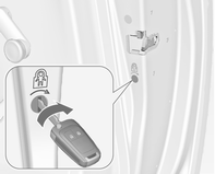 Kluczyki, drzwi i szyby 27 Chwycić za wewnętrzną klamkę tylnych drzwi w celu uaktywnienia czujnika zbliżeniowego i pociągnąć za klamkę.
