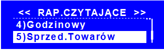 Wybór opcji GODZINOWY Powyższą procedurę można również wykonać za pomocą odnośników numerycznych.