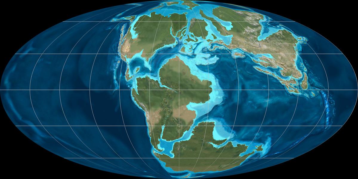 Trochę historii North America Eurasia West Gondwana East Gondwana