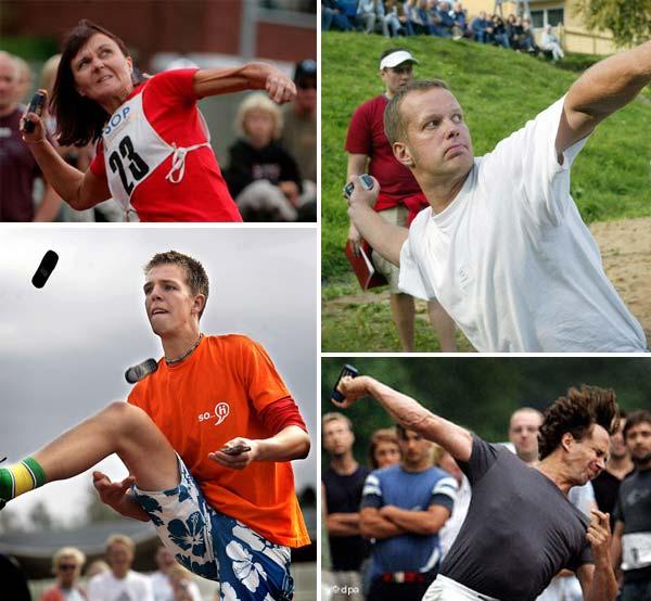 8. The Mobile Phone Throwing World Championships to zawody w rzucaniu komórkami, które odbywają się od 2000 r.