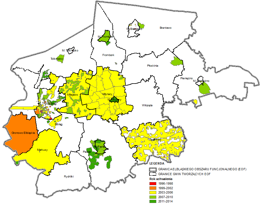 Powiat M. Elbląg Powiat Elbląski Powiat Braniewski Publikacja współfinansowana ze środków Europejskiego Funduszu Rozwoju Regionalnego Tabela 16.