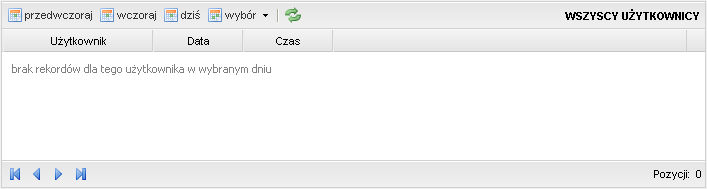 2.2. Śledzenie użytkowników Śledzenie użytkowników pozwala na monitorowanie aktywności użytkowników w systemie sceo. Rys. 17. Okno wyboru dnia śledzenia 1.