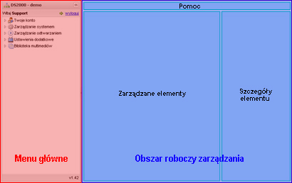 1.3. Struktura panelu Główne okno aplikacji sceo dzieli się na dwie sekcje (Rys. 7).