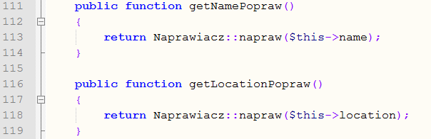 Przyjazne adresy URL c.d. Rozwiązanie prawie działa. Ale zamiast: http://localhost:8080/app_dev.php/ens_ad/katowice-polska/1/sprzedam-dyplom jest http://localhost:8080/app_dev.