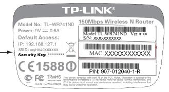 patrz etykieta na spodzie TP- LINK Wireless Access Point).