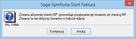 Ustawienia i zmiana domyślnej stawki VAT NP W nowych bazach danych programu Sage Symfonia Start Faktura, w ustawieniach stawek VAT występuje tylko stawka VAT: NP - Nie podlega.