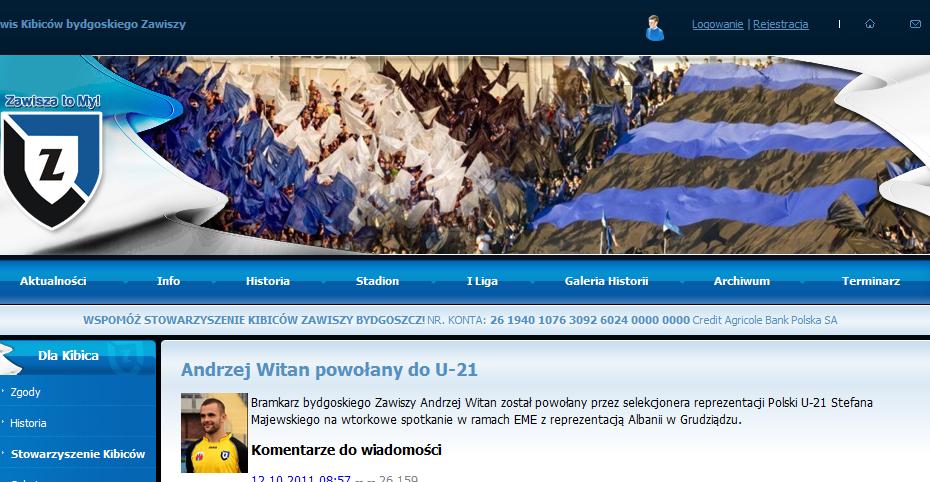 Andrzej Witan powołany do kadry U21 09.10.2011 Źródło: ZawiszaFans.pl http://zawiszafans.