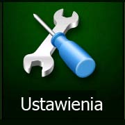 5.3 Menu Ustawienia Możesz skonfigurować ustawienia programu oraz zmodyfikować działanie urządzenia Clarion Mobile Map. Naciśnij następujące przyciski:,,. Menu Ustawienia zawiera szereg opcji.