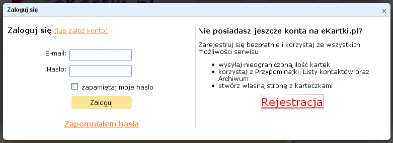 Krok 11 Zauważmy, że serwis ekartki.pl podczas aktywacji konta automatycznie również nas zalogował, o czym świadczy informacja wyświetlana na górze strony "Zalogowany jako".