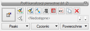 Okno własności punktu geodezyjnego Tak jak we wszystkich obiektach zaczynamy od zdefiniowania cech wizualnych oraz kąta usytuowania na rysunku.