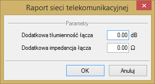 Po wykonaniu obliczeń technicznych i wyznaczeniu niezbędnych parametrów program ArCADia-SIECI TELEKOMUNIKACYJNE raportuje użytkownikowi poprawność zaprojektowanych odcinków sieci, mianowicie sprawdza