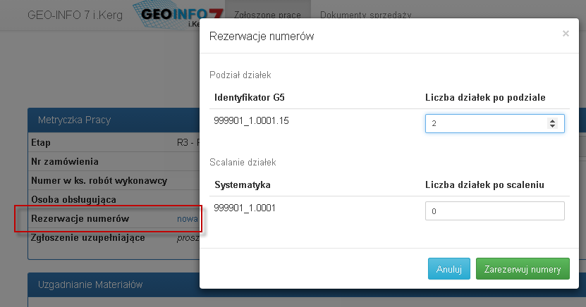 JAK ZAREZERWOWAĆ NUMERY OBIEKTÓW System Geo-Info 7 i.kerg daje możliwość automatycznej rezerwacji numerów działek, budynków i punktów granicznych.