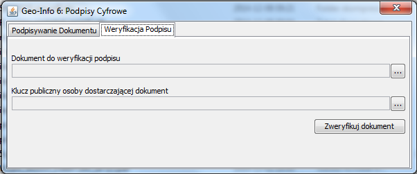 JAK ZWERYFIKOWAĆ PODPIS ELEKTRONICZNY W celu weryfikacji dokumentów otrzymanych z Ośrodka Dokumentacji należy pobrać z aplikacji Geo-Info 7 i.