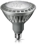 Nowe wersja MASTER LEDspot D PAR38 E27 18W zamiennik 100W lampy halogenowej PAR38 100% zamiennik lamp halogenowych typu PAR38, trzonek E27 Ciepłobiała barwa światła (2700K)