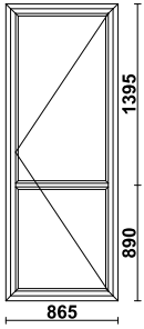 OB5-OB6 drzwi balkonowe dopłata za uchył 60 zł 865*2185 R 460,00