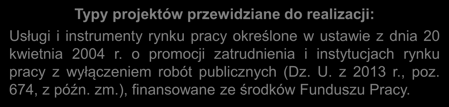 Działanie 7.2 Poprawa sytuacji osób bezrobotnych na rynku pracy projekty pozakonkursowe PUP Cele szczegółowe: 1.