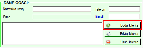 Dni Dni przedstawiają czas pobytu klienta. Zmieniając ich liczbę, program automatycznie zmieni dzień końca rezerwacji, dopasowując go do czasu trwania pobytu. 3.