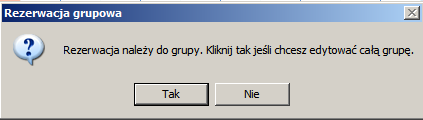 Rezerwację grupową rozpatrujemy najczęściej przy jej dokonywaniu.