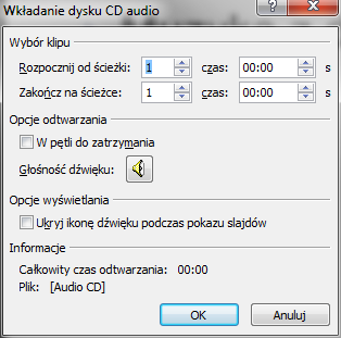 Efekty dźwiękowe Muzyka z dysku CD Dysk CD nie będzie automatycznie odtwarzany na wszystkich