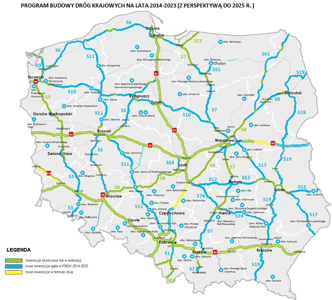 PROGRAM BUDOWY DRÓG KRAJOWYCH NA LATA 2014-2023 (z perspektywą do 2025 r.