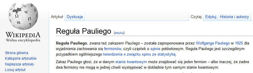 Zakaz Pauliego Żadne dwa