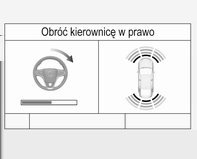 Prowadzenie i użytkowanie 215 Funkcjonowanie Jeśli kierowca nie zatrzyma pojazdu przed przejechaniem 10 metrów po wyświetleniu propozycji parkowania, system zaczyna szukać innego dogodnego miejsca