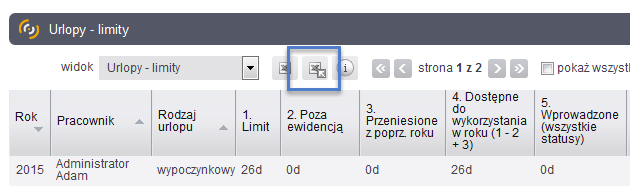 Mechanizm importu danych pozwala w pierwszym kroku na przygotowanie przykładowego pliku, opartego na zakresie danych prezentowanych na aktualnej liście (zależnie od wybranych kryteriów wyboru).