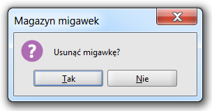 3.1.5 Usuń migawkę Aby uruchomić funkcję Usuń migawkę należy wybrać: Menu Migawka lub Ikonę: Funkcja ta: pozwala na trwałe usunięcie zaznaczonej (podświetlonej) migawki, uaktywnia się dopiero po