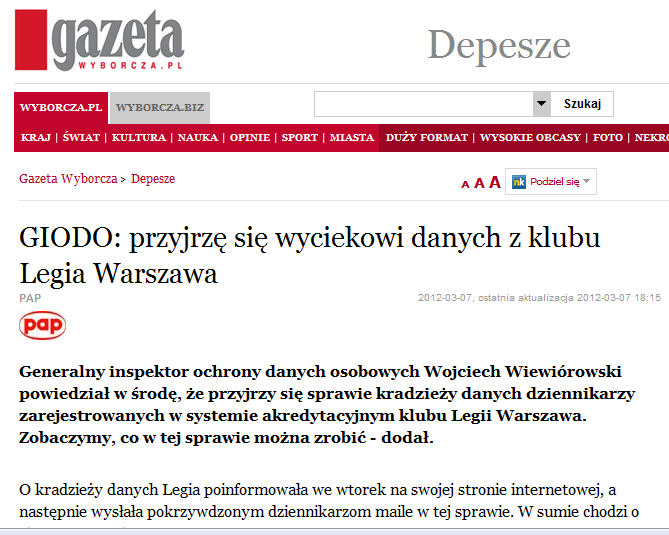 org/data-breach przypadkowo spowodowane vs.