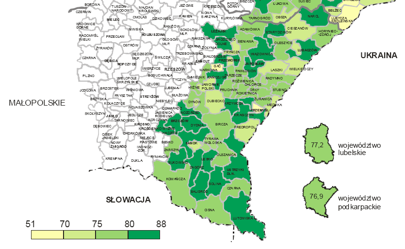 Udział osób fizycznych w ogólnej liczbie podmiotów