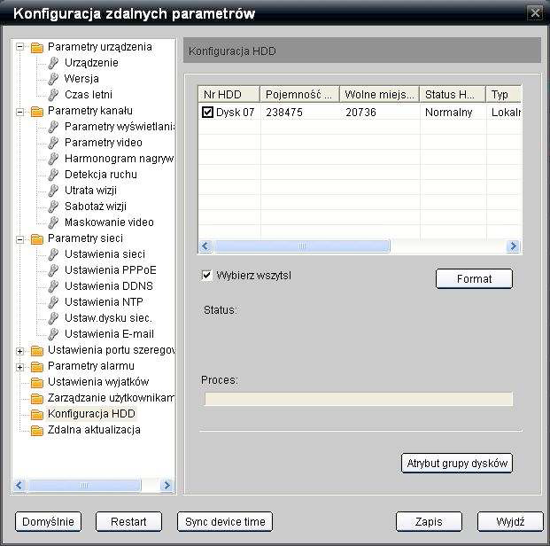 W wywołanym oknie kliknąć przycisk Przeglądaj i wskazać lokalizację pliku firmware u, następnie kliknąć przycisk Aktualizacja, aby uruchomić proces aktualizacji firmware u rejestratora. 8.9.