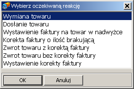 Kolejny krok to wybór reklamowanych pozycji oraz wypełnienie wymaganych pól, których edycja następuje poprzez wklikanie się w nie.