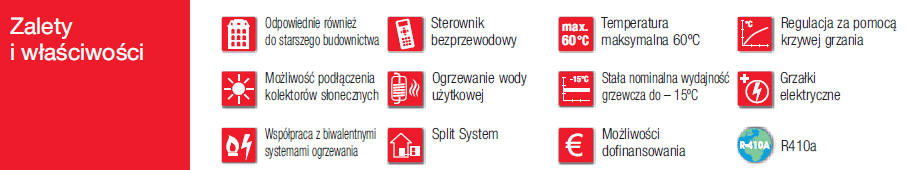 DH SERIA YUTAKI S80 (wysoko-temperaturowa) budowa modułowa Pompa ciepła z możliwością podgrzewania wody do temp. +80 o C przy temp. zewnętrznej -20 o C, stała wydajność do temp.