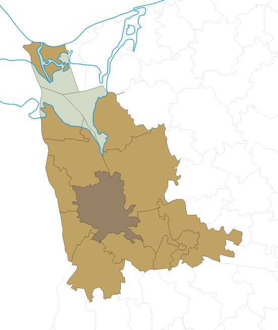 Powiązania funkcjonalno - przestrzenne szczecińskiego obszaru metropolitalnego FUNCTIONAL & SPATIAL LINKS SZCZECIN METROPOLITAN AREA Kopenhaga Malmö Świnoujście funkcjonalne granice szczecińskiego