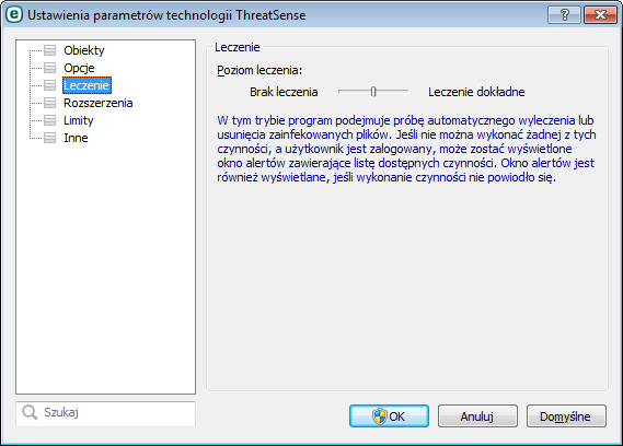 Dodatkowe parametry ThreatSense dla wykonywanych plików domyślnie zaawansowana heurystyka nie jest używana podczas wykonywania plików.