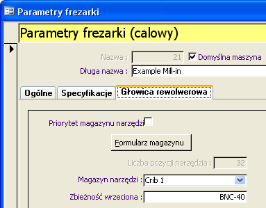 Podczas dodawania narzędzia do magazynu lub wymiany już istniejącego narzędzia w stacji należy wybrać odpowiednią pozycję z listy i kliknąć przycisk OK. 9.