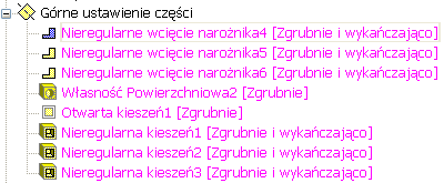 10. Pozostaw warunek końca ustawiony Na głębokość i kliknij niebieską ścianę nad wcięciem.