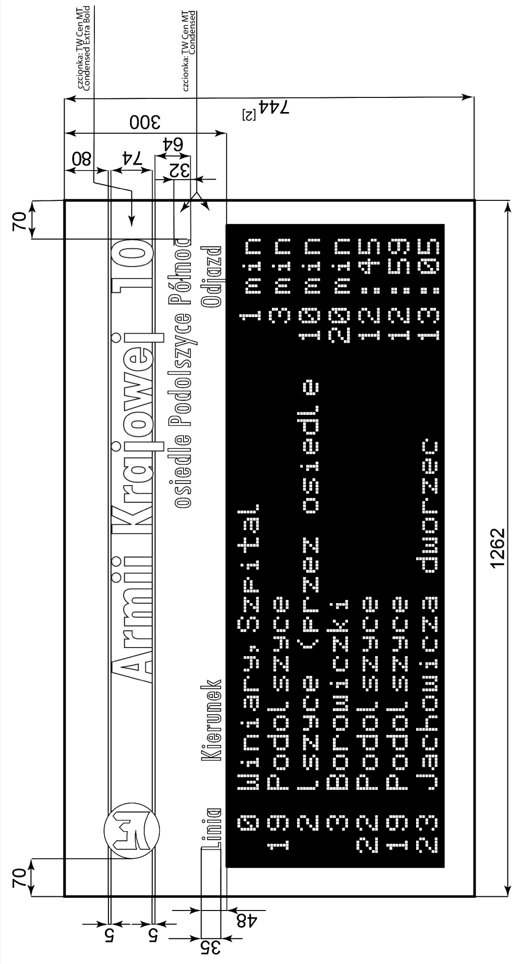 [2] Architektura tablic informacji przystankowe (elektroniczna tablica na postumencie DIP).