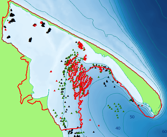 PRESJA POŁOWOWA NA ZATOCE PUCKIEJ VIA GIS Dane wejściowe : Współrzędne geograficzne