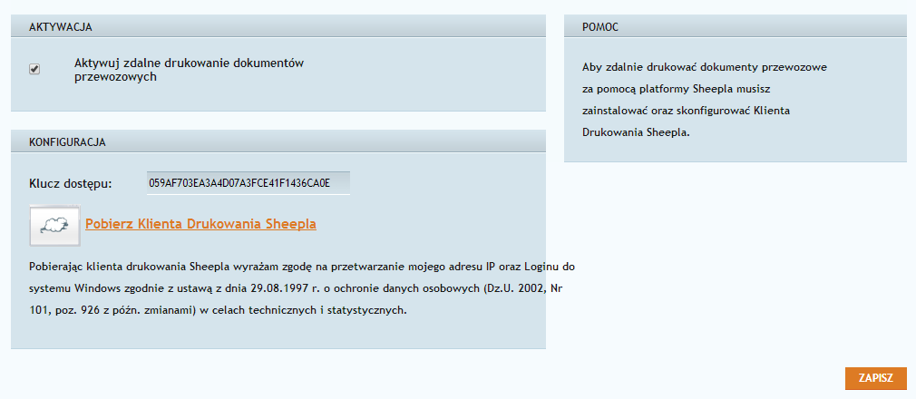 Krok 4 Jednostki miar. Aby utworzyć prawidłowo przesyłkę w systemie przewoźnika poprzez Sheepla, należy określić, jakie jednostki miar produktów są wysyłane ze sklepu wraz z zamówieniem, tj.