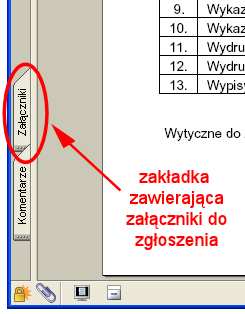 6 Widok okna dostępu do pliku (otwieranie pliku). Wewnątrz pliku znajduje się potwierdzona kopia zgłoszenia, którą należy wydrukować.