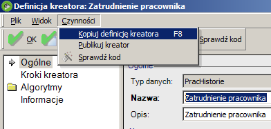 obraz. Po wskazaniu obrazu, zostanie osadzony w treści zakładki kreatora. Zakładka nie podlega edycji przez operatora wywołującego kreator.