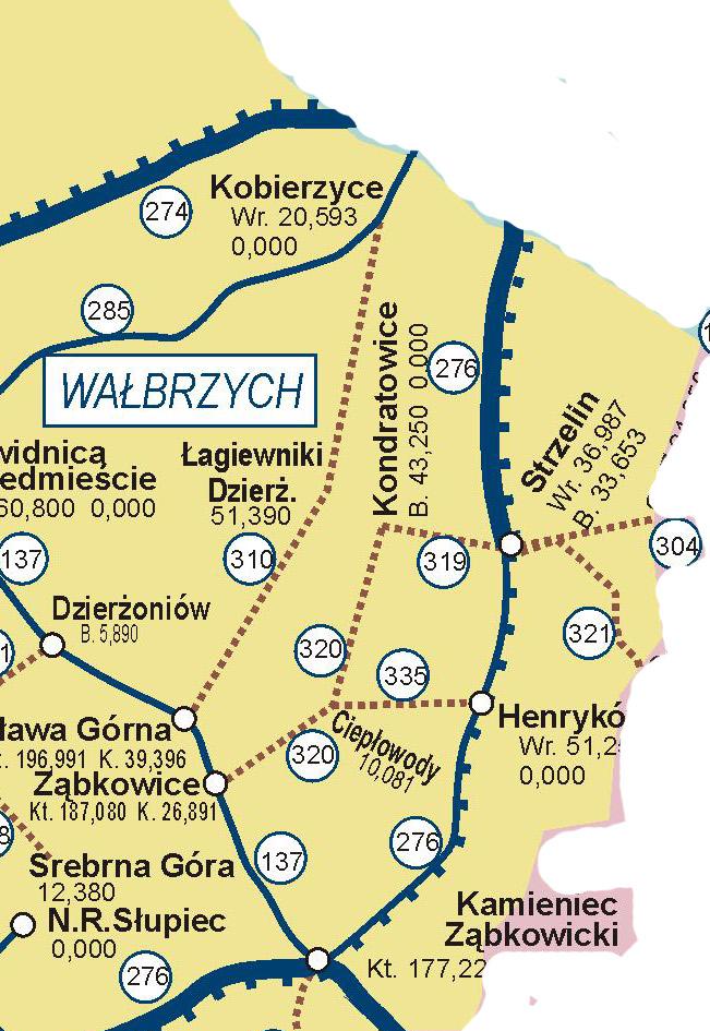 A4. Rysunek 3 Układ linii klejwych na analizwanym terenie Źródł: www.pkp.