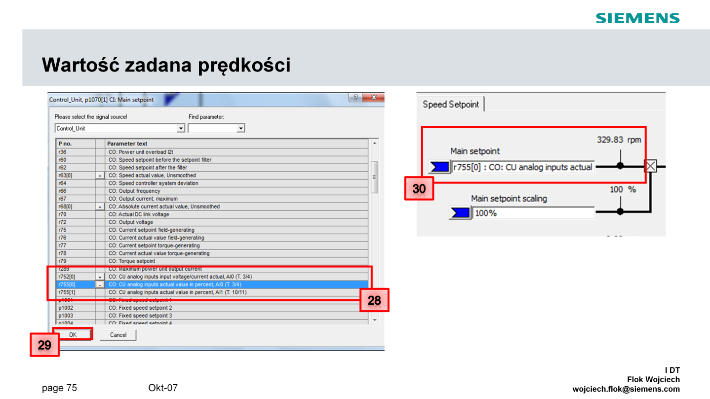 W wyświetlonym oknie odszukujemy i zaznaczamy sygnał wartości aktualnej wejścia analogowego AI0 wyrażonej w %