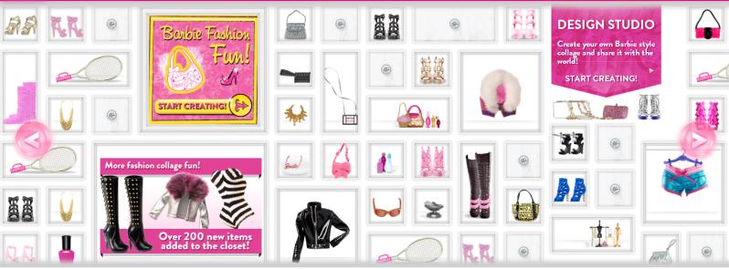 http://www.barbie.com/ Pobaw się w sklepie z zabawkami Niekonwencjonalna forma przeglądania oferty Sklep internetowy Barbie na pewno nie jest tradycyjnym sklepem z zabawkami.